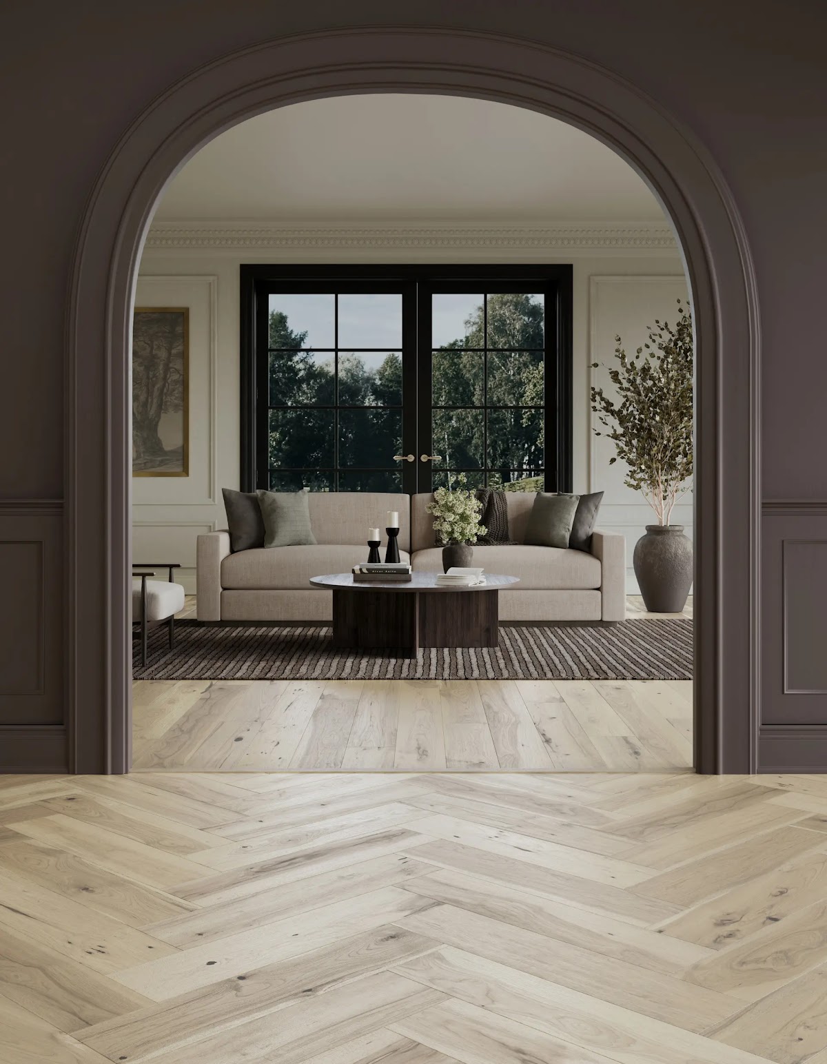 Hardwood flooring installed in an Austin kitchen renovation by Soleil Floors